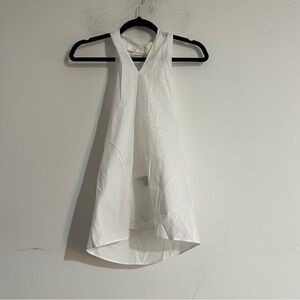 J. Crew Organic Cotton Poplin Halter Tank Top White XS Minimal Capsule Euro